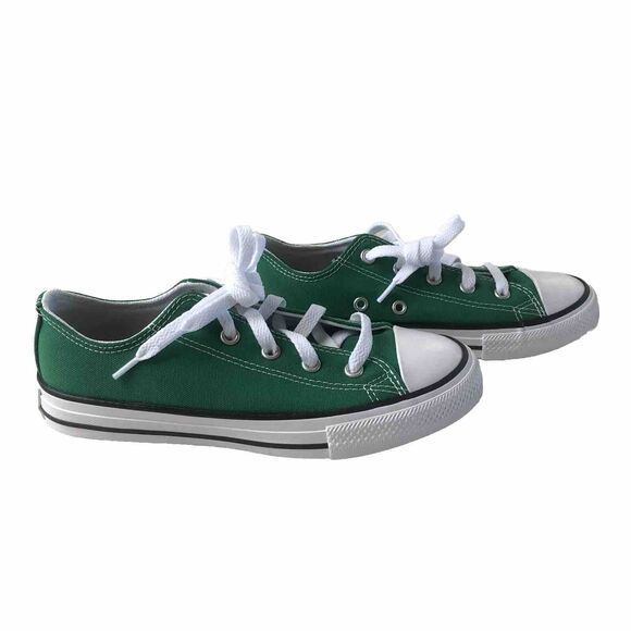 CONVERSE ALL STAR Amazon Green Canvas Low Top Sneakers Youth Size 2 - 20.5 CM - Picture 1 of 9